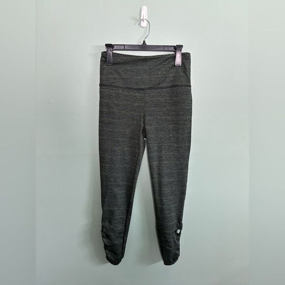 Free People Movement Revolve Cut Out High Waist Leggings Gray Green Marled Sz M - Picture 8 of 8